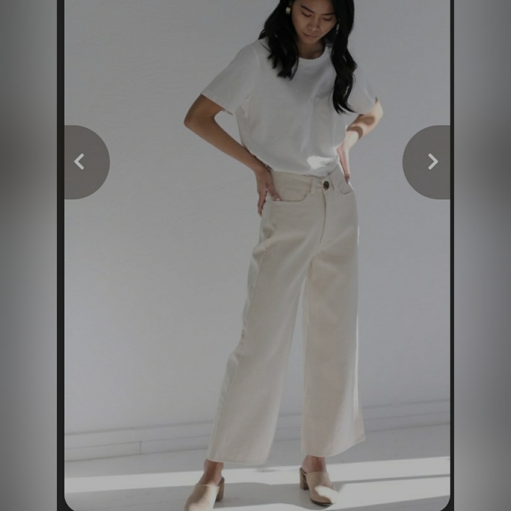 Tribe Alive Cream Wide Leg Jeans - Picture 8 of 15